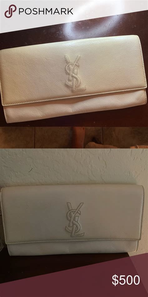 white clutch ysl|white ysl clutch review.